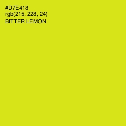 #D7E418 - Bitter Lemon Color Image