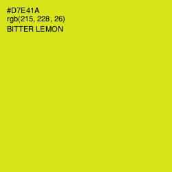 #D7E41A - Bitter Lemon Color Image