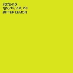 #D7E41D - Bitter Lemon Color Image