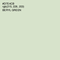 #D7E4CB - Beryl Green Color Image