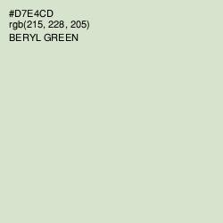 #D7E4CD - Beryl Green Color Image