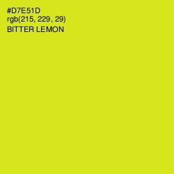 #D7E51D - Bitter Lemon Color Image