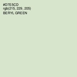 #D7E5CD - Beryl Green Color Image