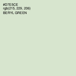 #D7E5CE - Beryl Green Color Image