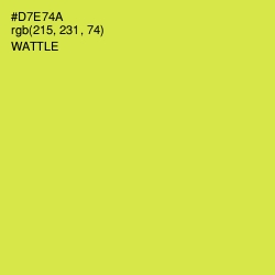 #D7E74A - Wattle Color Image