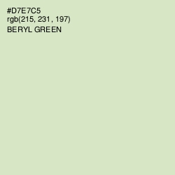 #D7E7C5 - Beryl Green Color Image