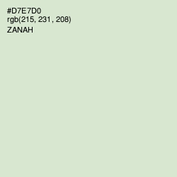 #D7E7D0 - Zanah Color Image