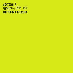 #D7E817 - Bitter Lemon Color Image