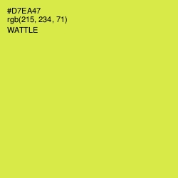 #D7EA47 - Wattle Color Image