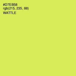 #D7EB58 - Wattle Color Image