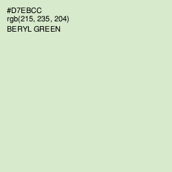 #D7EBCC - Beryl Green Color Image