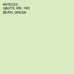 #D7ECC0 - Beryl Green Color Image