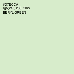 #D7ECCA - Beryl Green Color Image