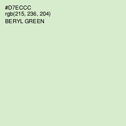 #D7ECCC - Beryl Green Color Image