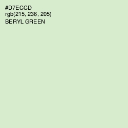 #D7ECCD - Beryl Green Color Image