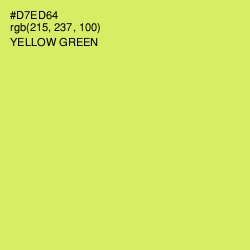 #D7ED64 - Yellow Green Color Image