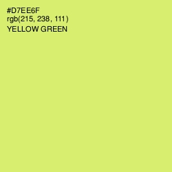 #D7EE6F - Yellow Green Color Image