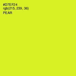 #D7EF24 - Pear Color Image