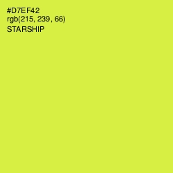 #D7EF42 - Starship Color Image