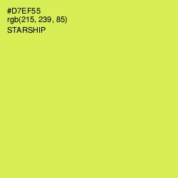 #D7EF55 - Starship Color Image