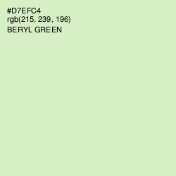 #D7EFC4 - Beryl Green Color Image