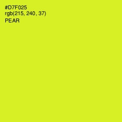 #D7F025 - Pear Color Image
