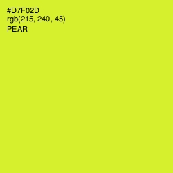 #D7F02D - Pear Color Image