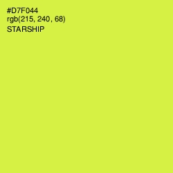 #D7F044 - Starship Color Image