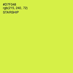 #D7F048 - Starship Color Image