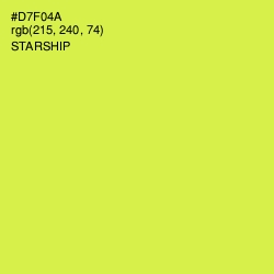 #D7F04A - Starship Color Image