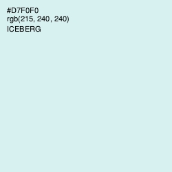 #D7F0F0 - Iceberg Color Image