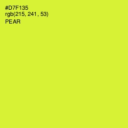 #D7F135 - Pear Color Image