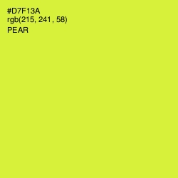 #D7F13A - Pear Color Image