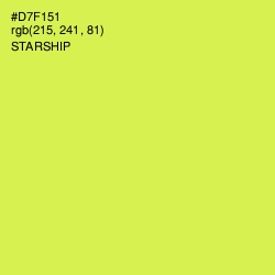 #D7F151 - Starship Color Image
