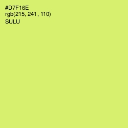 #D7F16E - Sulu Color Image