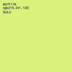 #D7F17A - Sulu Color Image
