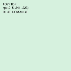 #D7F1DF - Blue Romance Color Image