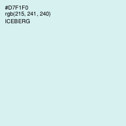 #D7F1F0 - Iceberg Color Image