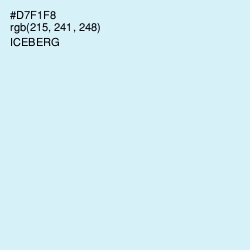 #D7F1F8 - Iceberg Color Image
