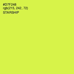 #D7F248 - Starship Color Image