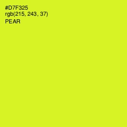 #D7F325 - Pear Color Image