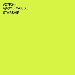 #D7F344 - Starship Color Image