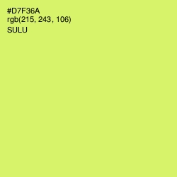 #D7F36A - Sulu Color Image