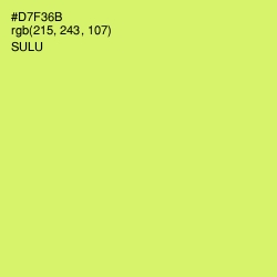 #D7F36B - Sulu Color Image