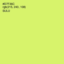 #D7F36C - Sulu Color Image