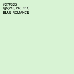 #D7F3D3 - Blue Romance Color Image