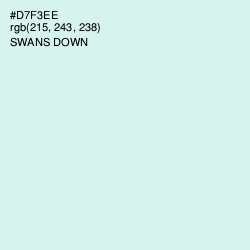 #D7F3EE - Swans Down Color Image