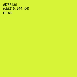 #D7F436 - Pear Color Image
