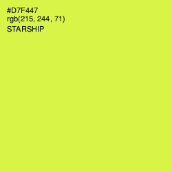 #D7F447 - Starship Color Image