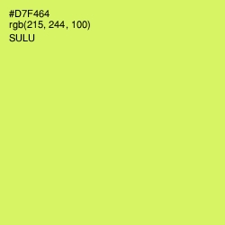 #D7F464 - Sulu Color Image